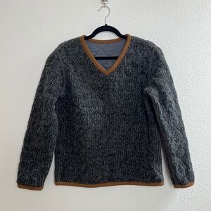Reversible Quilted Pullover Sweater
